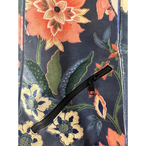 Handprint NYC/Seattle Vintage 100% Cotton Floral Sling Buckle Strap Backpack Bag - Picture 5 of 7